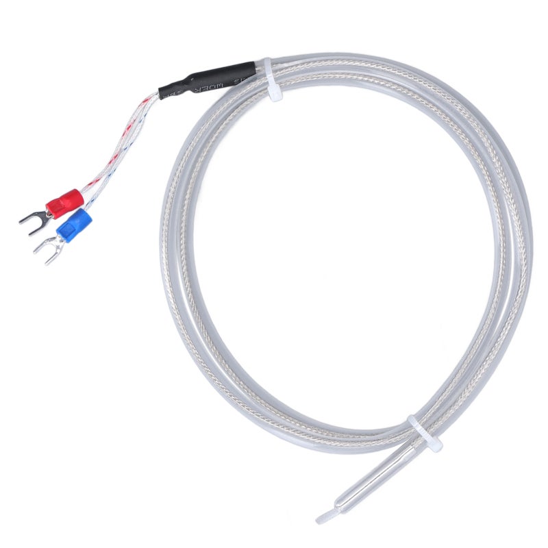 Temperature Sensor Probe 1 Meter PTFE Protective Sleeve Stable Performance - Acid Alkali Resistant Thermocouple for Industrial & Laboratory Temperature Measurement - Image 2