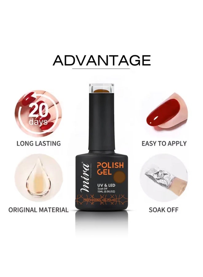 Mira Professional Nail Art Gel Nail Polish 15ml #058 Professional Salon and Home - Image 3