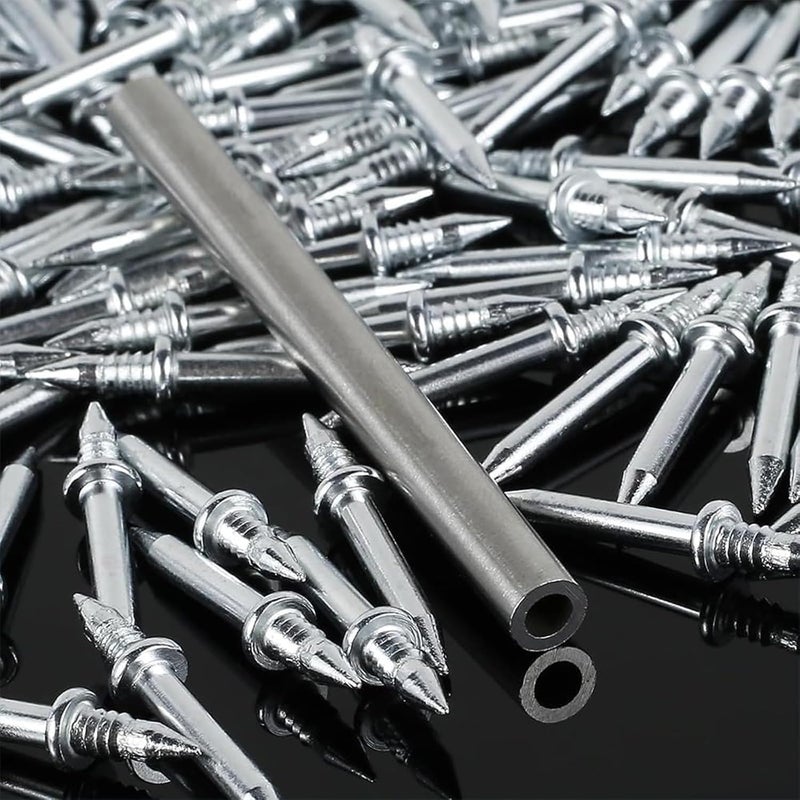400 double-ended skirting seamless nails with 4 special sleeve tools, carbon steel skirting nails, suitable for skirting TV background wall skirting board furniture - Image 3