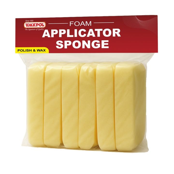 Waxpol Soft Foam Applicator Sponge (Pack of 6) for Car Polish & Wax Application - Image 2