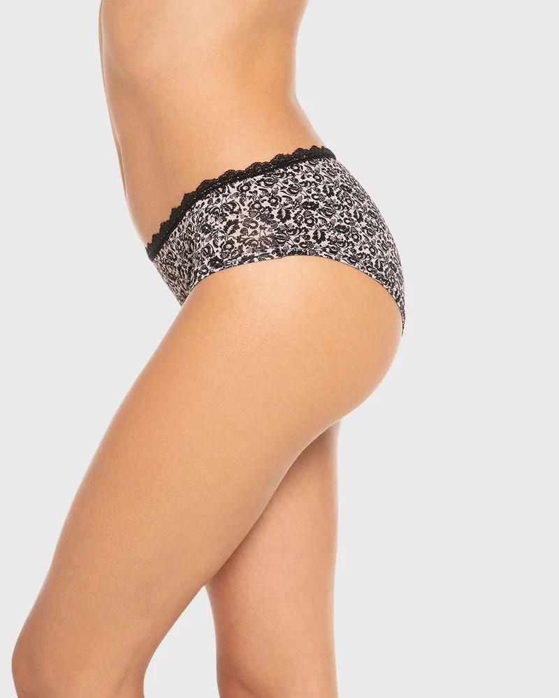 Isla & Evie Isla & Evie Printed Microfiber Hipster Panty