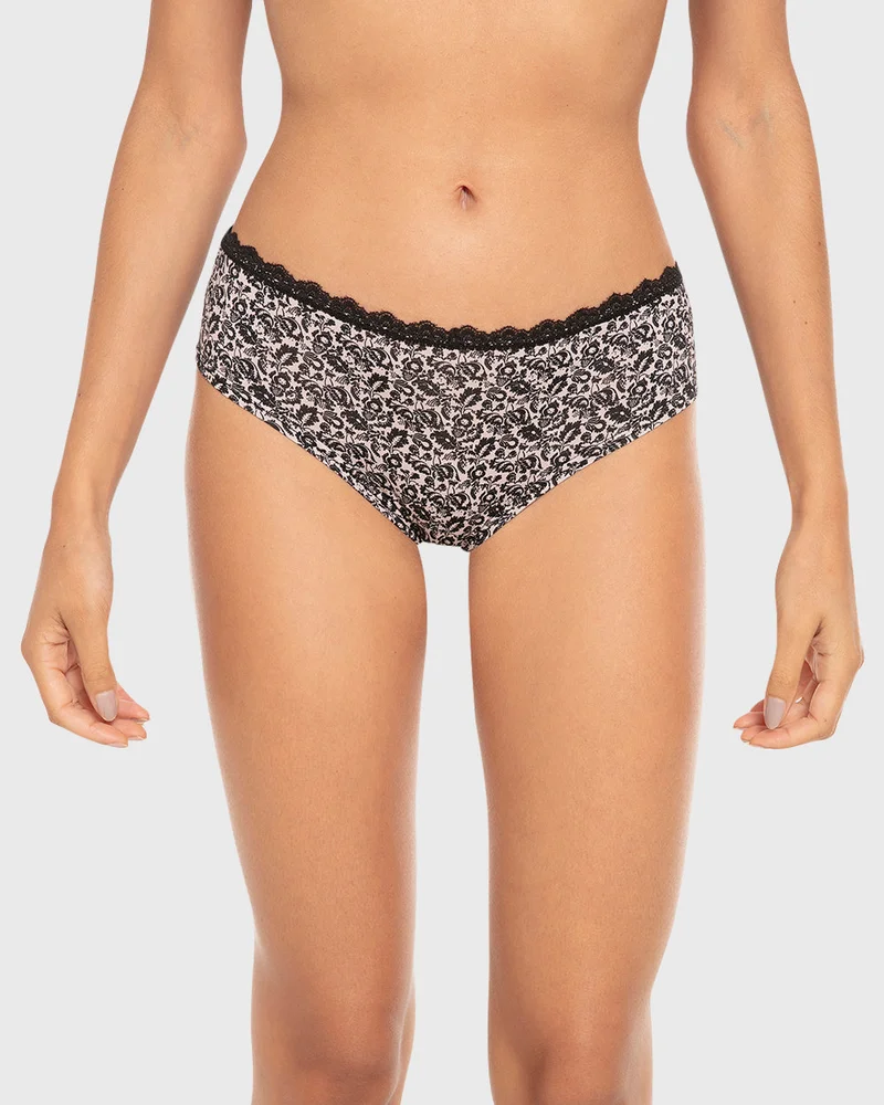 Isla & Evie Isla & Evie Printed Microfiber Hipster Panty