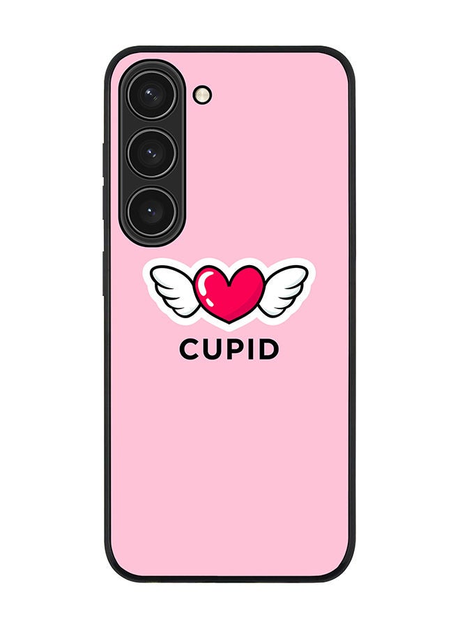 Stylizedd Rugged Black edge case for Samsung Galaxy S23 5G Slim fit Soft Case Flexible Rubber Edges Anti Drop TPU Gel Thin Cover - Cupid - Image 1