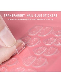 BLISS 600 PCS Double Sided Glue Nail Adhesive Tabs, Breathable Transparent Fake Nail Glue Stickers, Flexible Adhesive Stickers for False Tips, Manicure Supplies (25 Sheets)  - Image 3