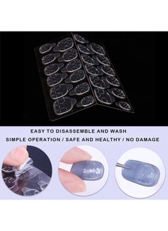 BLISS 600 PCS Double Sided Glue Nail Adhesive Tabs, Breathable Transparent Fake Nail Glue Stickers, Flexible Adhesive Stickers for False Tips, Manicure Supplies (25 Sheets)  - Image 2
