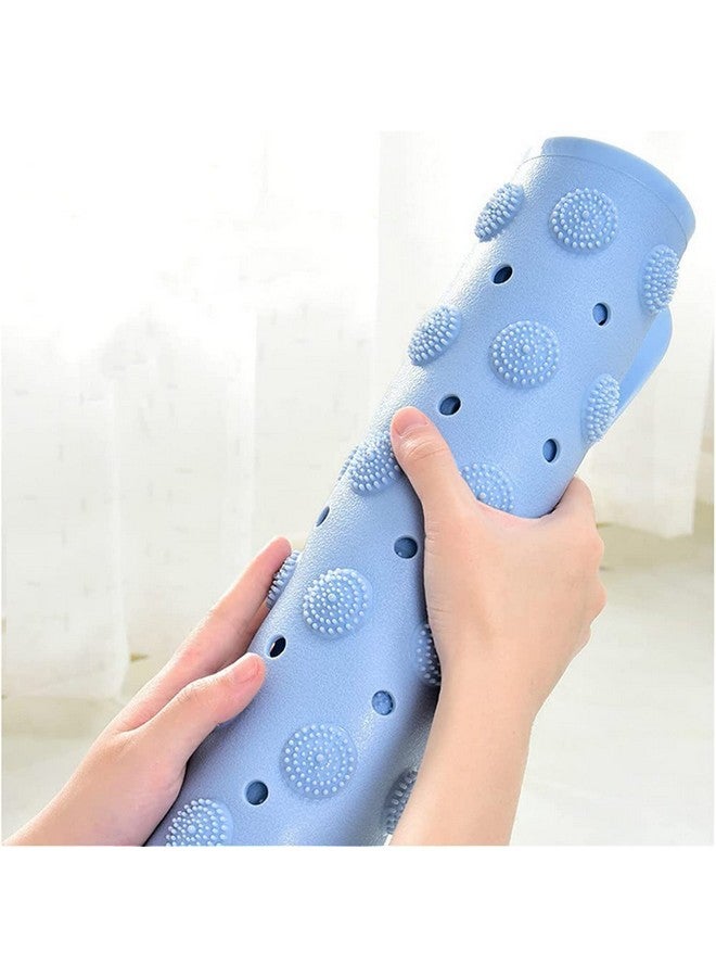 Lifekrafts PVC Accu-Pebble Anti-Slip Bathroom Shower Mat (Blue, 88x58 cm) - Image 5