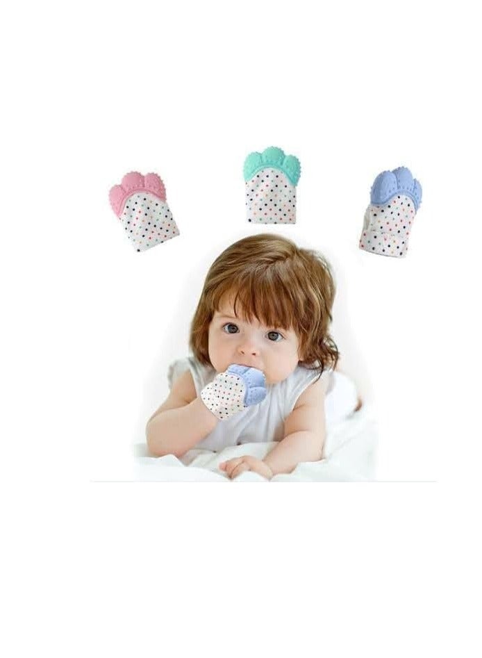 Baby Teething Glove, Self Soothing Teether Toy Relieve Teething Pain and Prevent Scratches - 1 Glove, (Green) - Image 5