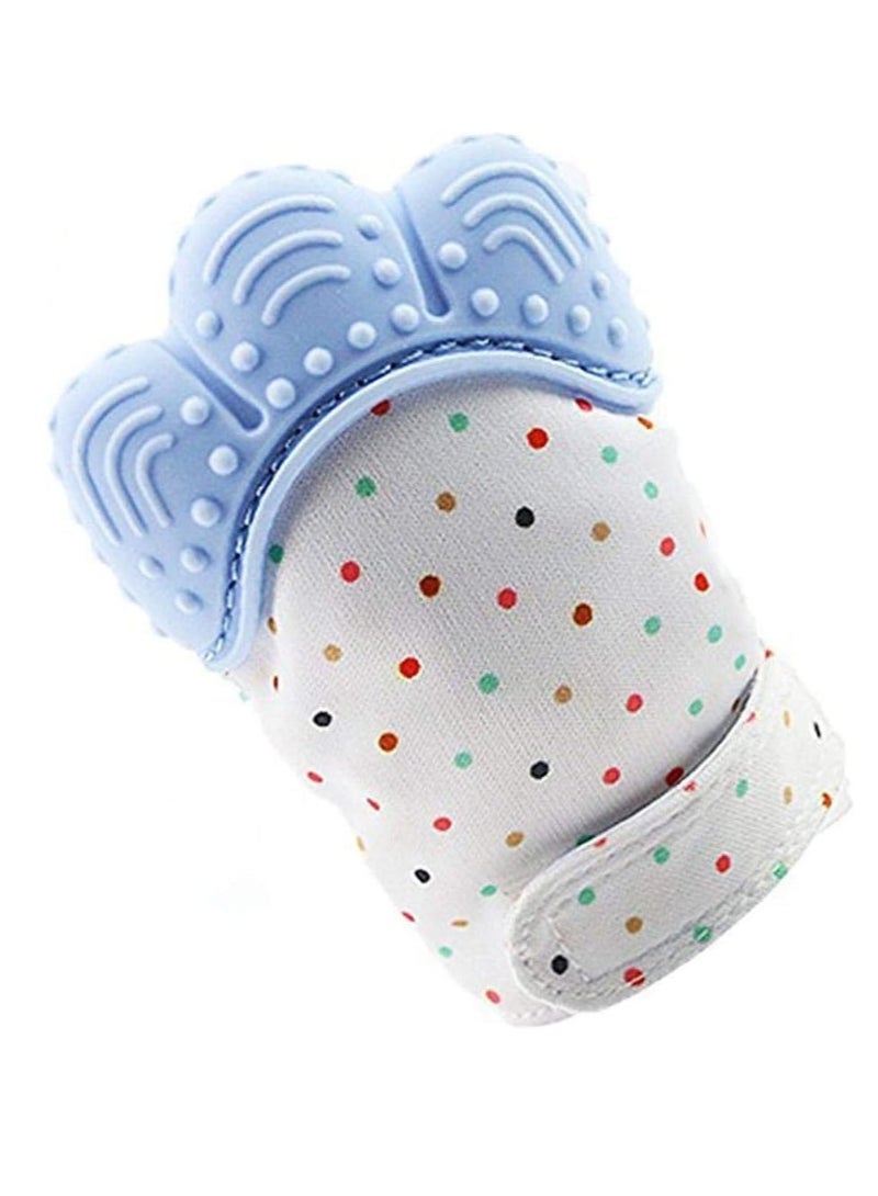 Baby Teething Glove, Self Soothing Teether Toy Relieve Teething Pain and Prevent Scratches - 1 Glove, (Green) - Image 1
