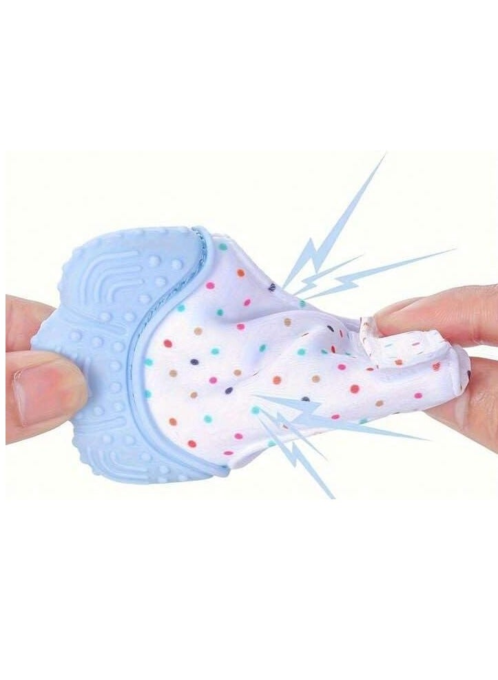 Baby Teething Glove, Self Soothing Teether Toy Relieve Teething Pain and Prevent Scratches - 1 Glove, (Green) - Image 3