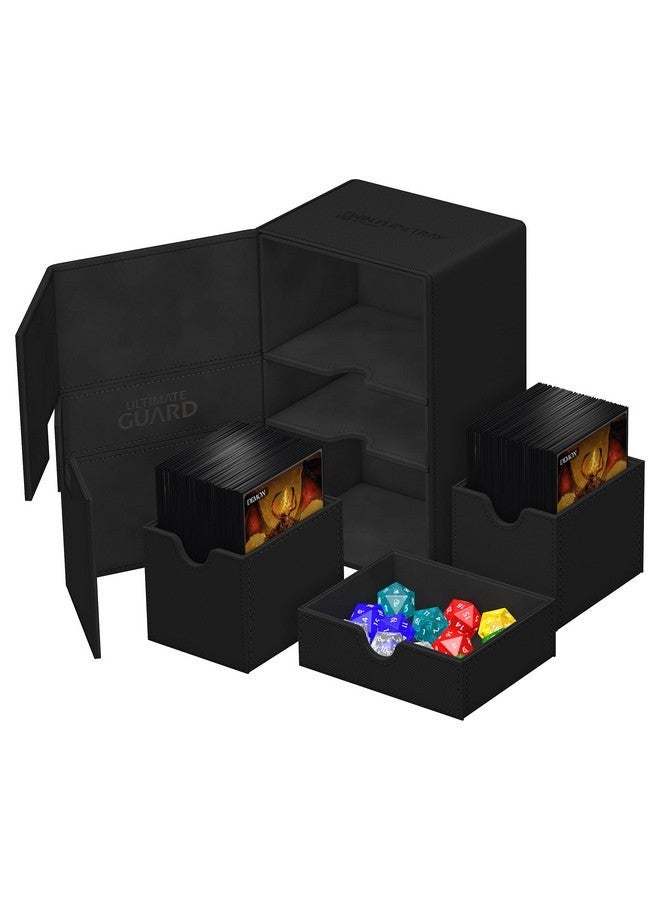 ألتيميت جارد Twin Flip'n'Tray 160+ ، حقيبة سطح 160 بطاقة TCG بأكمام مزدوجة + صينية نرد ، أسود ، إغلاق مغناطيسي مستقل وبطانة داخلية من الألياف الدقيقة - Image 5