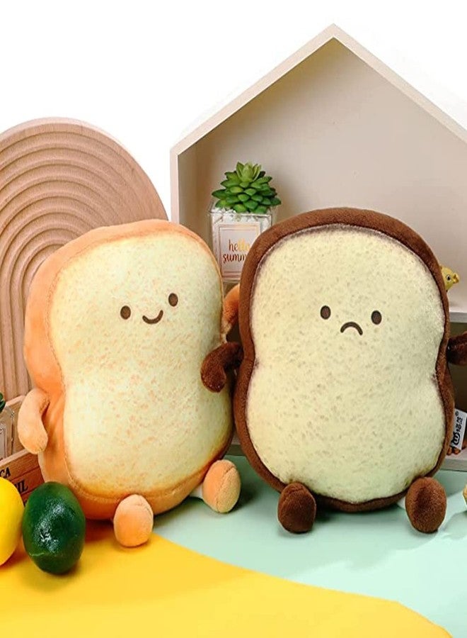 NatureMan Toast Bread Pillow,Funny Bread Shape Plush Toy Pillow, Small Cute Stuffed Plush Toast Sofa Pillow,Children's Adult Home Bedroom Decoration (Brown) - Image 3