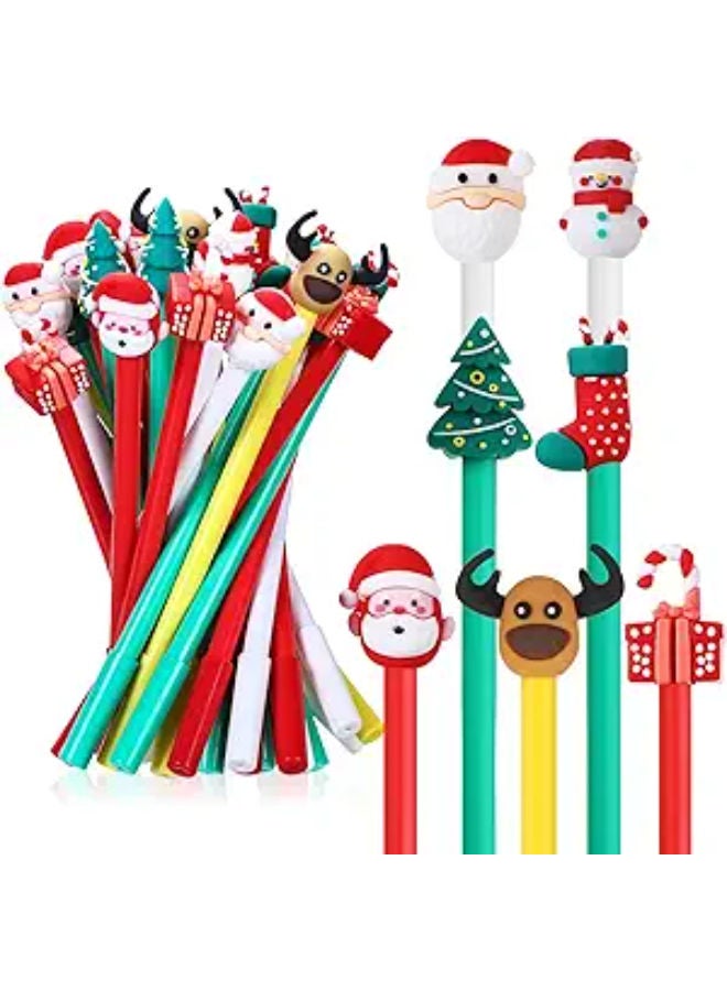 36 pieces - Christmas Black Gel Ink Rollerball Pens , 7 Styles - Image 1