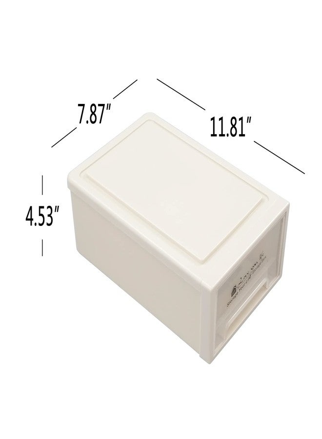 Callyne 3 Packs Plastic Stacking Storage Drawer, Compact Stacking Drawer Unit - Image 2