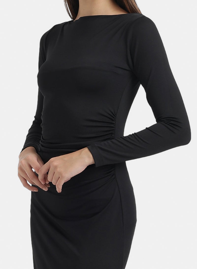Clue Boat Neck Slim Dress - Image 5