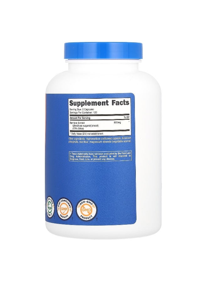 Nutricost نوتريكوست، مستخلص الخيزران، 800 ملغ، 240 كبسولة (400 ملغ لكل كبسولة) - Image 2