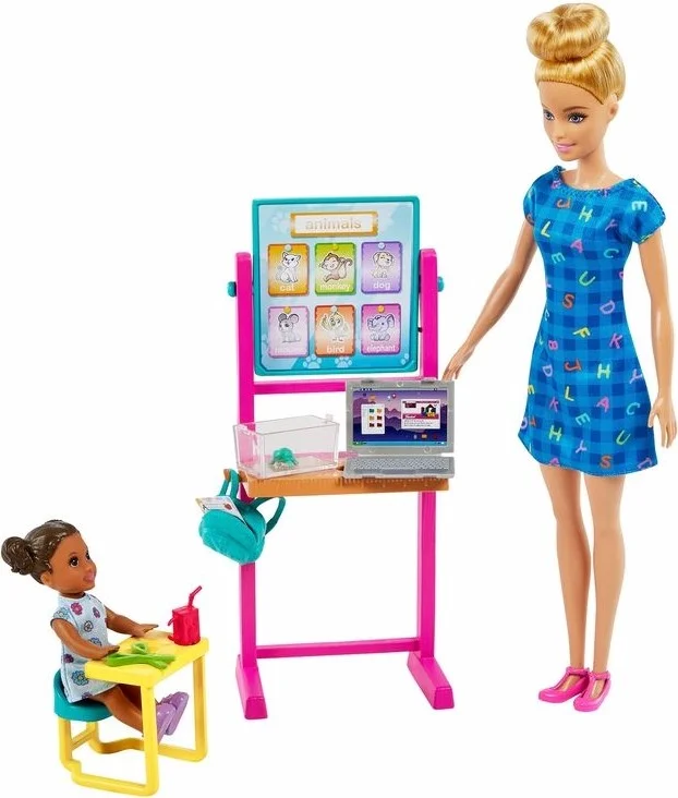 Barbie and Professions Play Sets Teacher with Blonde Hair HCN19