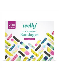 Bandage Refill Ready Pack | Adhesive Flexible Fabric Bandages | Bulk Assorted Shapes and Patterns for Minor Cuts, Scrapes, and Wounds - 200 Count - pzsku/Z70DB7B38EB9BAA52F2FAZ/45/_/1715501097/5d03f4e4-94dc-45c5-9a5f-1b5d9271cc7c