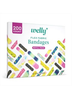 Bandage Refill Ready Pack | Adhesive Flexible Fabric Bandages | Bulk Assorted Shapes and Patterns for Minor Cuts, Scrapes, and Wounds - 200 Count - pzsku/Z70DB7B38EB9BAA52F2FAZ/45/_/1715501099/f0eff63a-0537-49a5-9080-05765943eec8