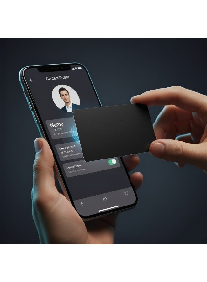 بطاقة عمل ذكية بتقنية NFC – بطاقة لمسية لمشاركة البيانات الرقمية، بطاقات فارغة قابلة للبرمجة للشبكات المهنية، لوازم مكتبية وإكسسوارات أعمال حديثة - Image 1