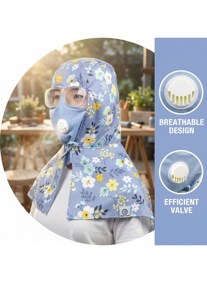 Zesen Women's cape/hood, dustproof and windproof, with detachable anti-fog lenses and a breathing valve to accommodate prescription glasses. - Image 3