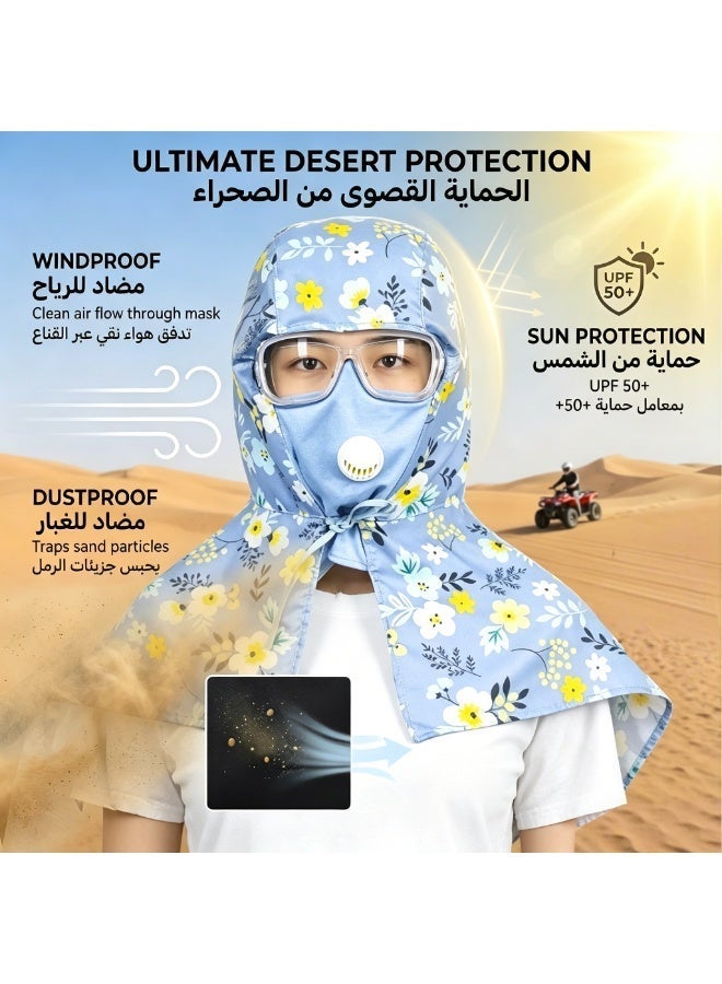 Zesen Women's cape/hood, dustproof and windproof, with detachable anti-fog lenses and a breathing valve to accommodate prescription glasses. - Image 4