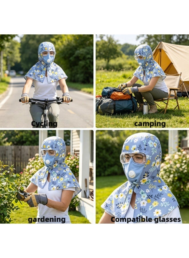 Zesen Women's cape/hood, dustproof and windproof, with detachable anti-fog lenses and a breathing valve to accommodate prescription glasses. - Image 5