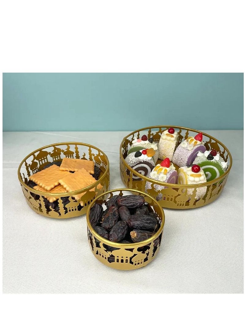 Y&D 3 Pieces Ramadan Tray Set Eid Mubarak Plates Food Storage Containers For Ramadan Activity Party Favor Home Decoration - Image 3