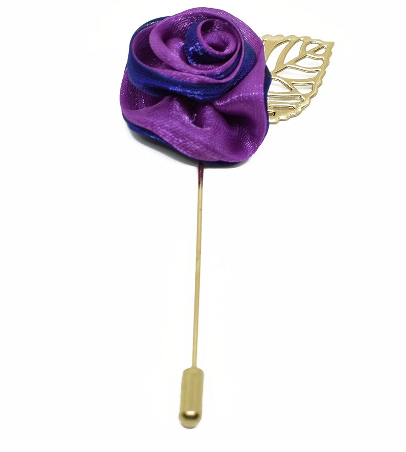 DeePerfetto Flower Lapel pin with Golden Petal - Image 2