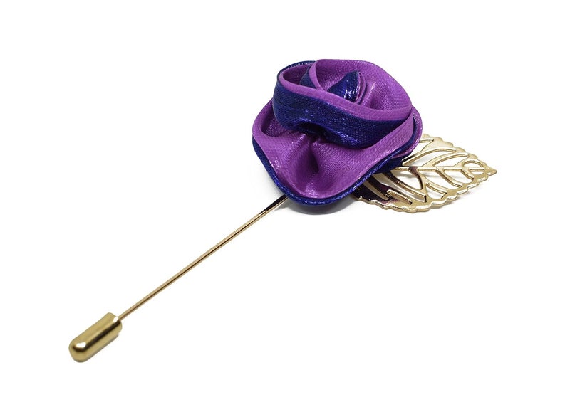 DeePerfetto Flower Lapel pin with Golden Petal - Image 1