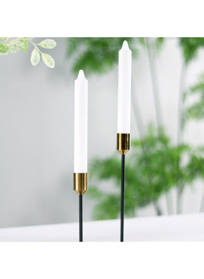NIBEMINENT Metal Candlestick Holder Black/Gold 15.00x9.00x9.00cm  - Image 2