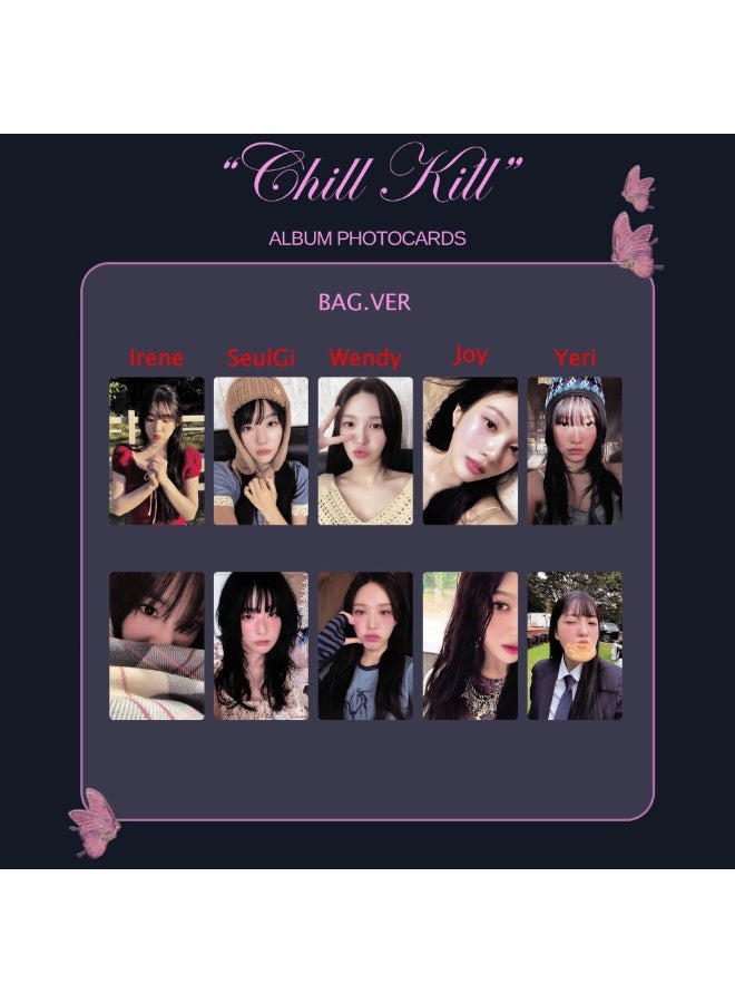 NIBEMINENT 5 Pcs Kpop Red Velvet Chill Kill Bag Lomo Cards Card For Fans Collection Gifts - Image 2