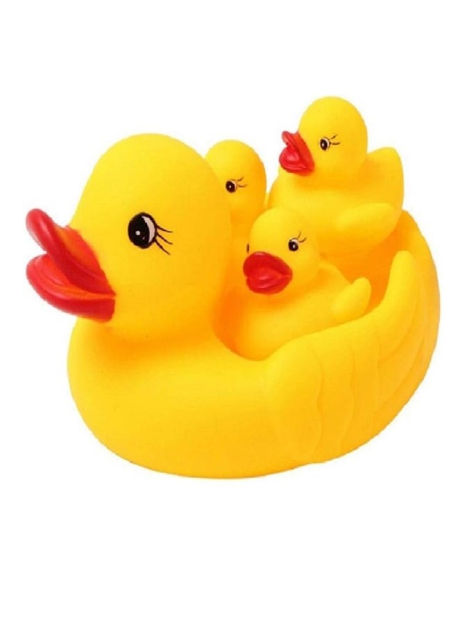 Aroma - Baby Bath Time Rubber Duck Set – 4 Pcs | Soft, Safe, and Fun Floating Ducks - Image 1