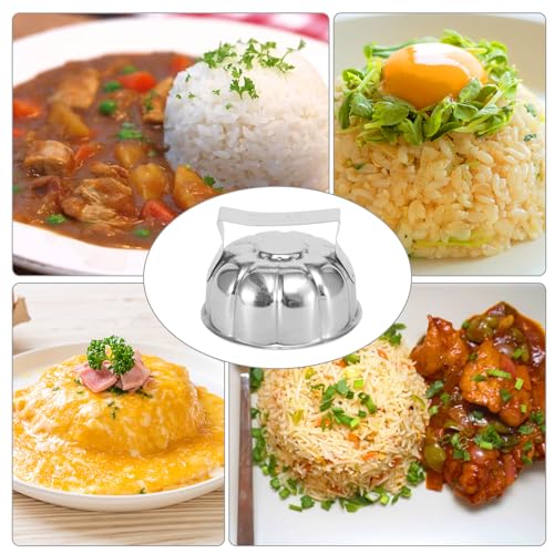 Eonenomi Professional Stainless Steel Flower Shape Fried Rice Press Mold - for Egg Fried Rice, Sushi, Omurice & DIY Plating, Perfect for Home and Restaurant Decoration - Image 4