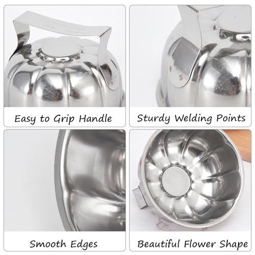 Eonenomi Professional Stainless Steel Flower Shape Fried Rice Press Mold - for Egg Fried Rice, Sushi, Omurice & DIY Plating, Perfect for Home and Restaurant Decoration - Image 2