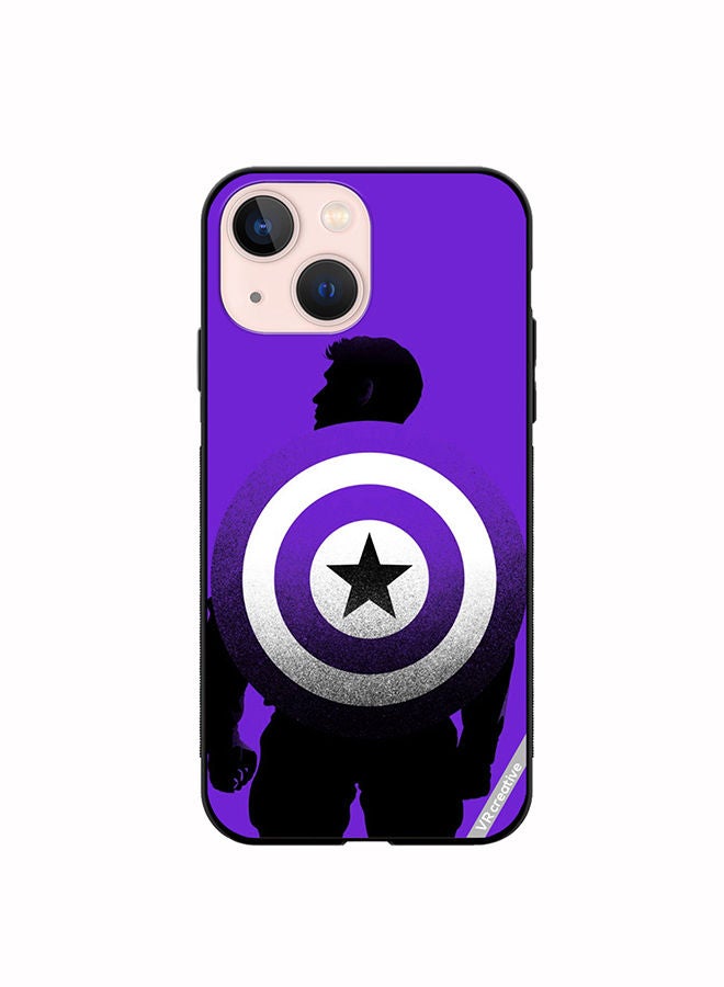 VR CREATIVE Protective Case Cover For Apple iPhone 13 mini Purple Captain America Design Multicolour - Image 1