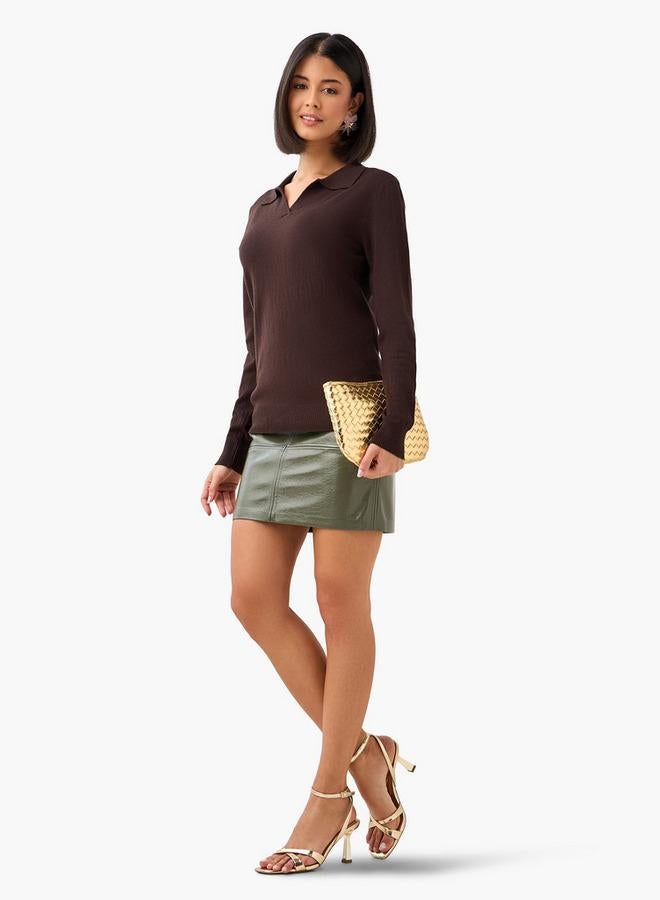 2Xtremz Regular Fit Collared Tricot Sweater - Image 4