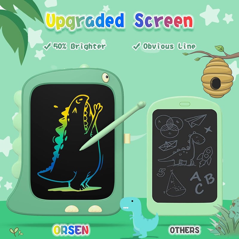 8.5 بوصة لوحة رسم LCD لعبة - لوحة رسم ديناصور أخضر للأطفال من 2 إلى 6 سنوات - هدايا عيد الميلاد وعيد الميلاد - Image 3