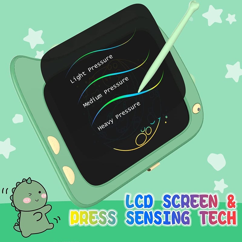 8.5 بوصة لوحة رسم LCD لعبة - لوحة رسم ديناصور أخضر للأطفال من 2 إلى 6 سنوات - هدايا عيد الميلاد وعيد الميلاد - Image 4