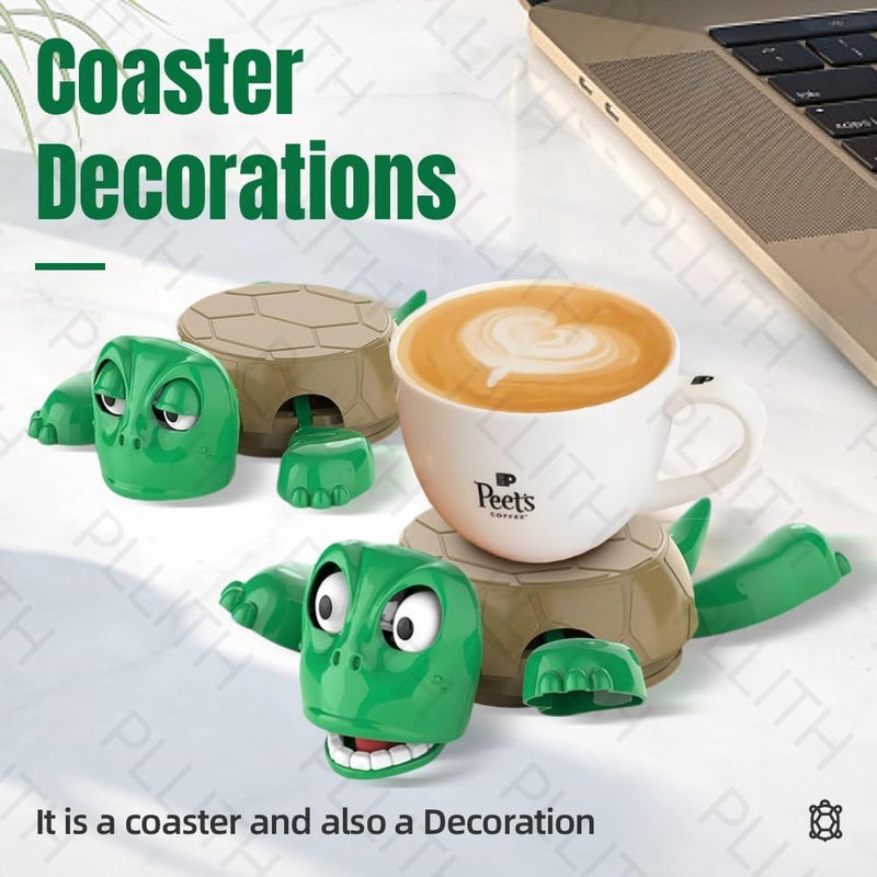 ALKAYAN Turtle Coaster, 3D Printed Funny with Interactive Expression, Hilarious Open ... - Image 3
