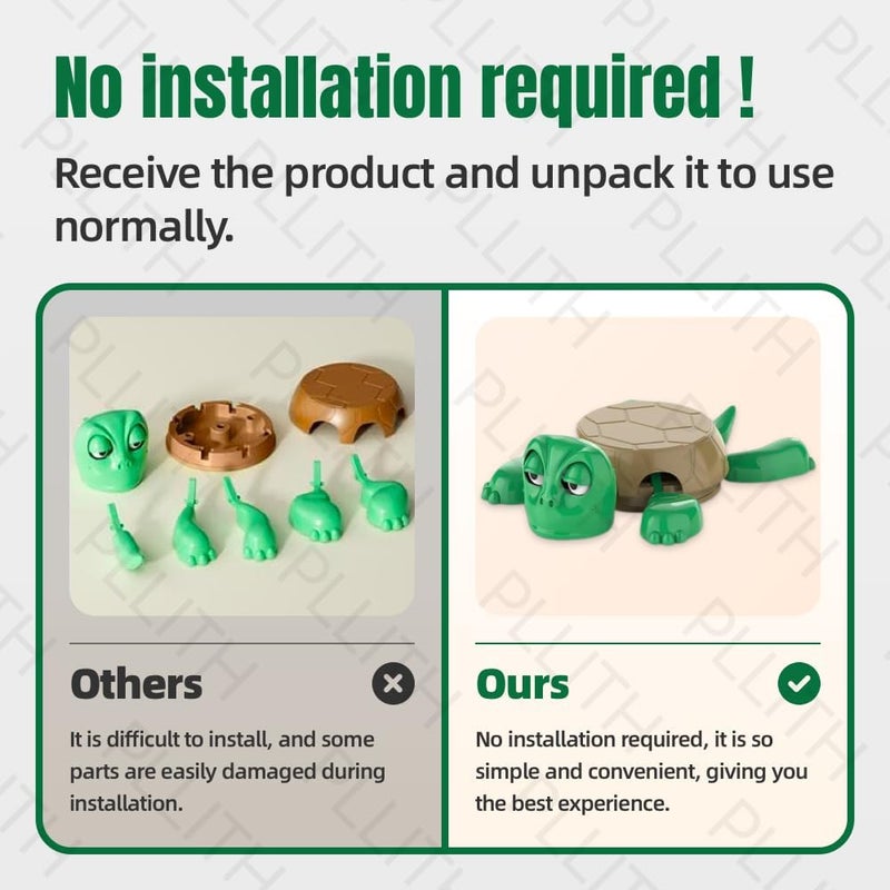 ALKAYAN Turtle Coaster, 3D Printed Funny with Interactive Expression, Hilarious Open ... - Image 2