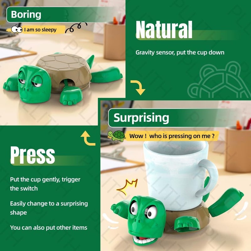 ALKAYAN Turtle Coaster, 3D Printed Funny with Interactive Expression, Hilarious Open ... - Image 4