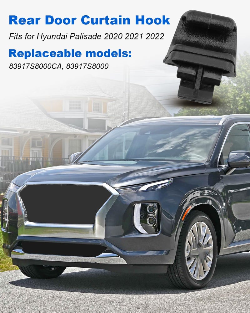 JUWEVAZU 4pcs Rear Door Hook Fit for Palisade 20202022 - Image 4