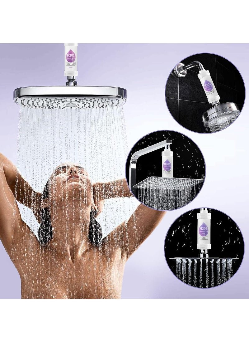 H201 - Vitamin C Shower Filter for hair fall - Water Purifying Shower Head for Healthy Skin & Hair - Vitamin C Infuser, Hard Water Softener, Beaded Filter for Bacteria Removal - Bathroom Accessories for Hair Loss Prevention & Hydration - Image 1