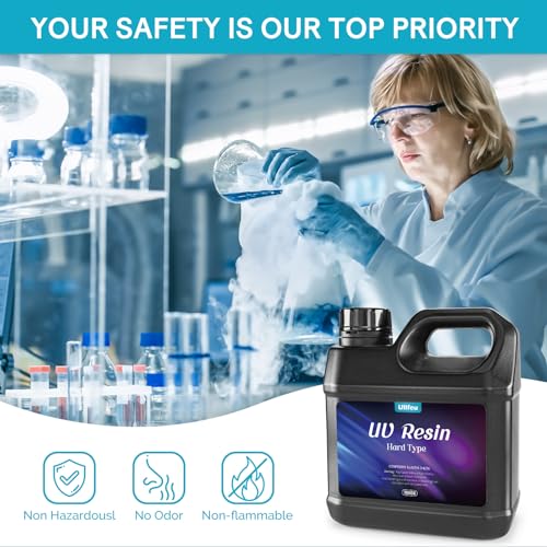 ULLFEU UV Resin Kit 1000g Bulk No Odor Upgrade Clear UV Epoxy Resin Hard Fast Cure Resin Kit Jewelry Making Handmade DIY Craft Decoration Coating - Image 5