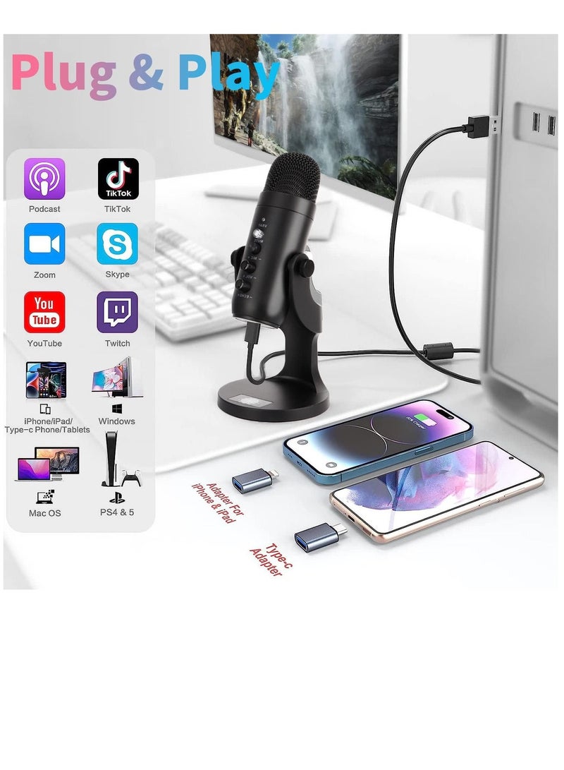 Jmary PW8 Professional Metal Voice Recording Usb Condenser Studio And Podcast Recording Gaming Microphones - Image 2