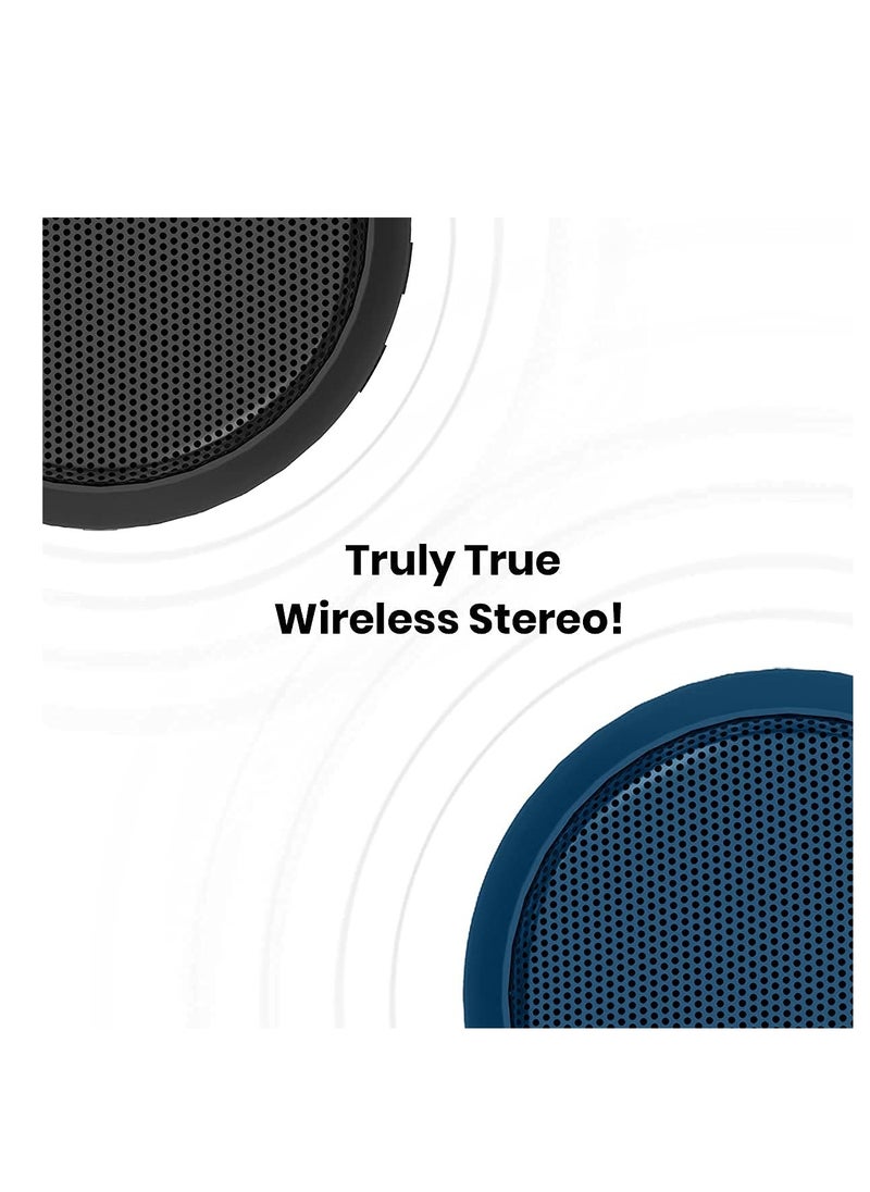 Portronics - Portronics SoundDrum 1 10W TWS Portable Bluetooth 5.3 Speaker with Powerful Bass, Inbuilt-FM and Type C Charging Cable Included(Black) - Image 1