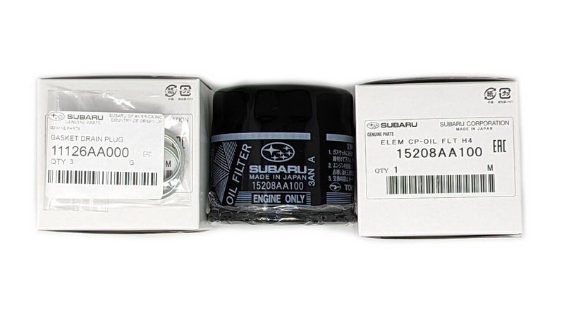 Subaru Engine Oil Filter Crush Gasket KIT 15208AA100 11126AA000 Genuine Legacy Outback Impreza Wrx STi Forester Baja 3 Pack