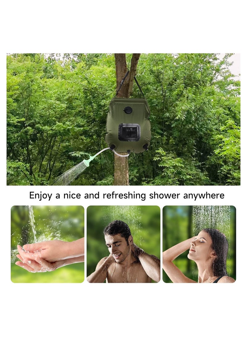 XiuWoo Solar Shower Tent Kit, Pop Up Privacy Tent Camping Shower Tent Kit Instant Pop Up Privacy, 5 Gallon Solar Shower Bag, Sun Canopy Beach Outdoor Camp Privacy Tent - Image 2