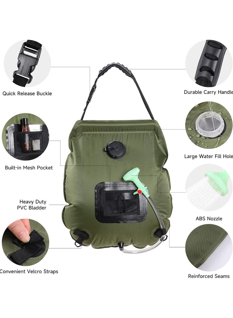 XiuWoo Solar Shower Tent Kit, Pop Up Privacy Tent Camping Shower Tent Kit Instant Pop Up Privacy, 5 Gallon Solar Shower Bag, Sun Canopy Beach Outdoor Camp Privacy Tent - Image 3