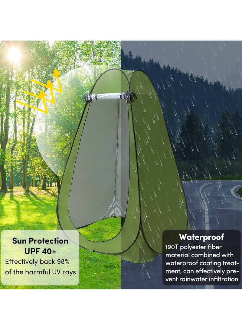 XiuWoo Solar Shower Tent Kit, Pop Up Privacy Tent Camping Shower Tent Kit Instant Pop Up Privacy, 5 Gallon Solar Shower Bag, Sun Canopy Beach Outdoor Camp Privacy Tent - Image 4